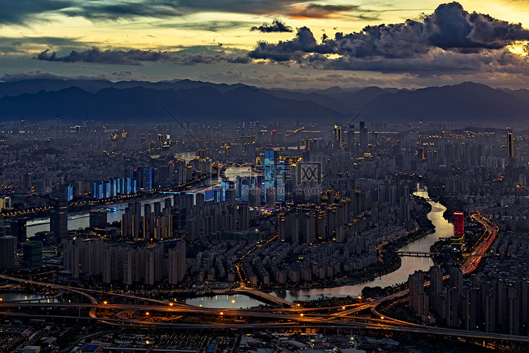 中国福州市夜景