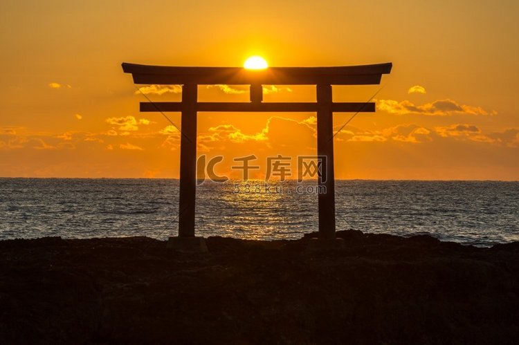 日本茨城大莱市海上日出东丽日本