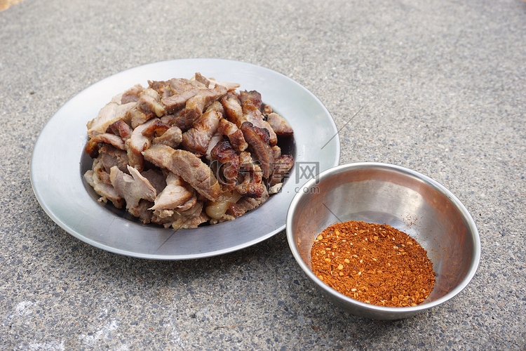四川辣椒烧烤猪肉是泰国趋势食品