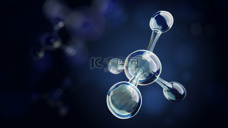 科学或医学背景与分子和原子.