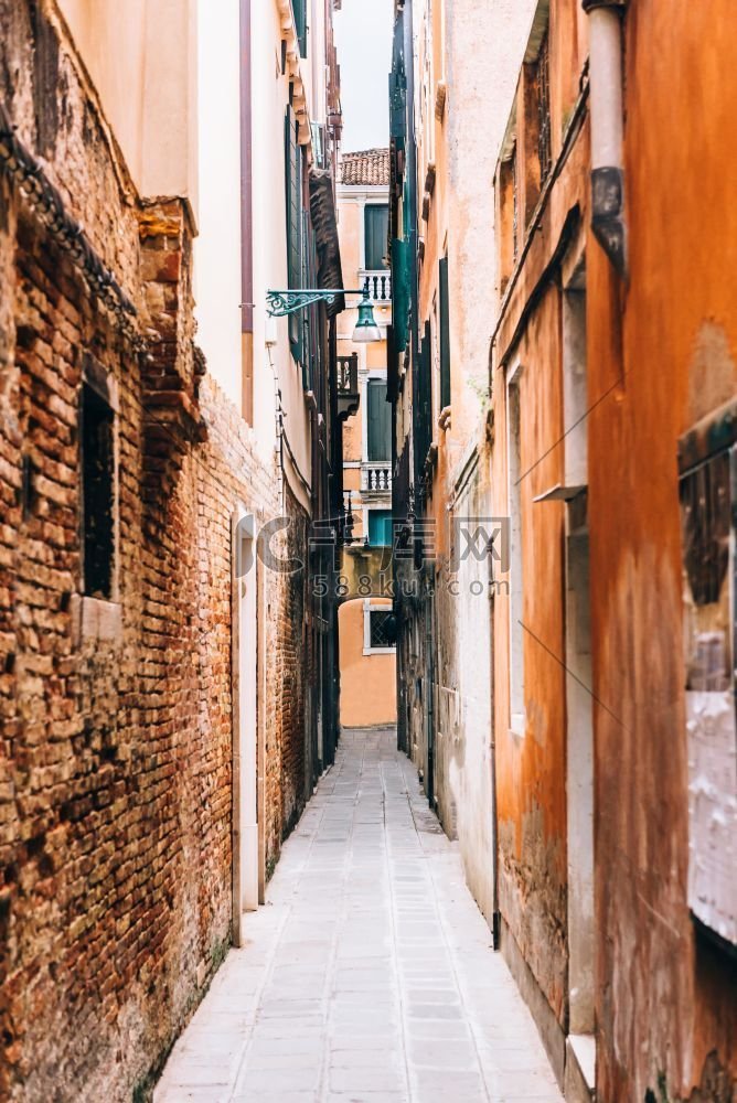 意大利威尼斯老街道的旅游路线