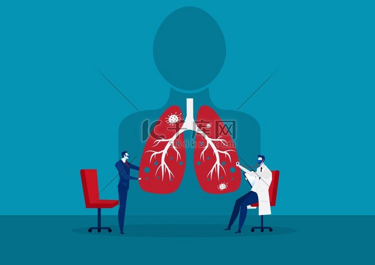 医生检查肺部冠状病毒Covid