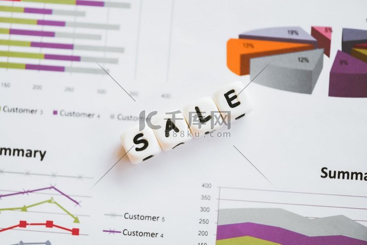 商业报告财务统计文件和信息图表