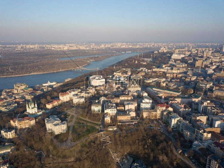  基辅，全景，乌克兰，空中