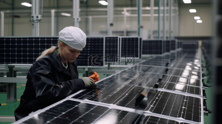 新能源太阳能发电实验室生产摄影