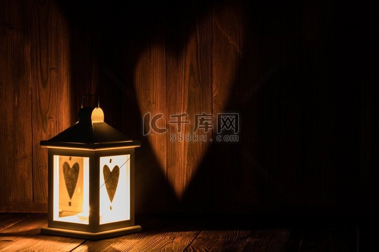 浪漫、灯笼、装饰、木头