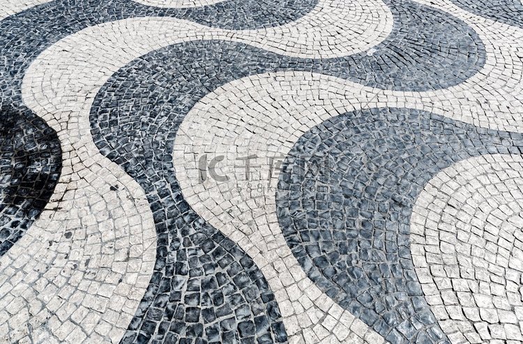 葡萄牙里斯本城市广场的瓷砖地板