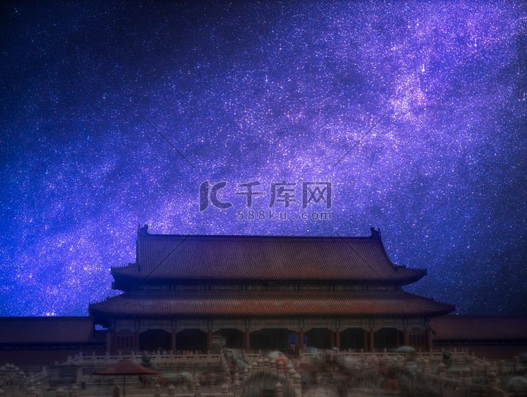 星星、银河、宫殿、中文