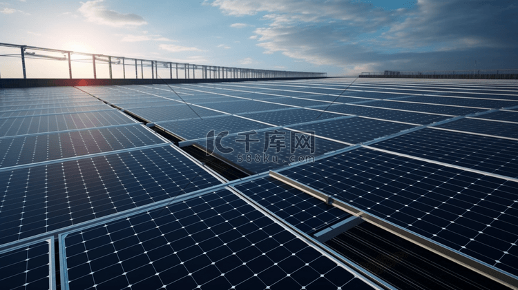 新能源清洁能源光伏板太阳能屋顶