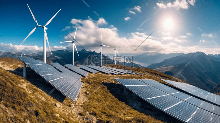 太阳能新能源发电电力装备光伏板