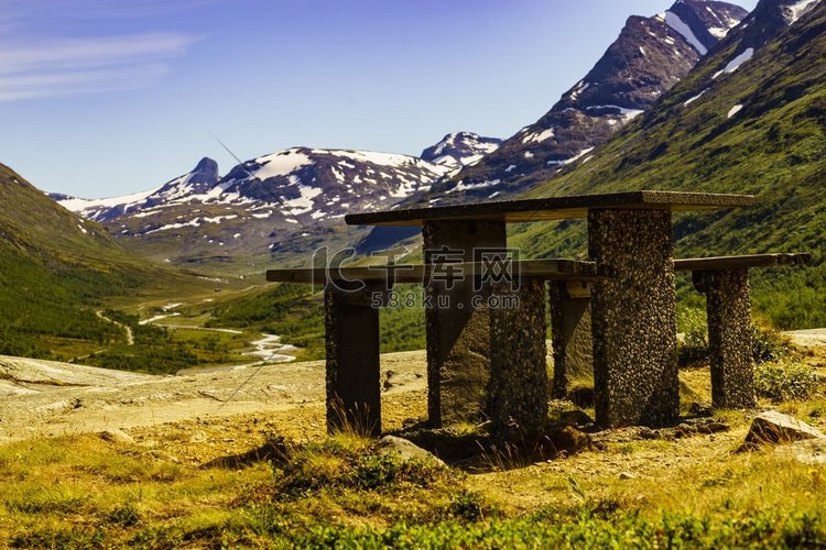 Sognefjell，风景，山脉，休息