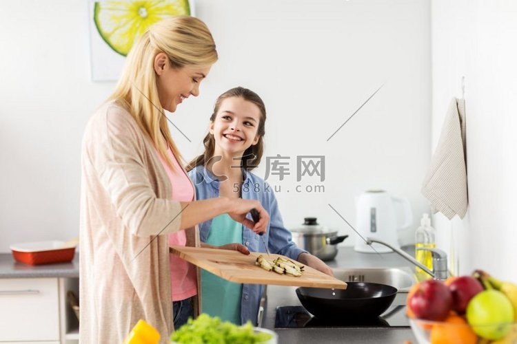 烹饪、食物、母亲、女儿