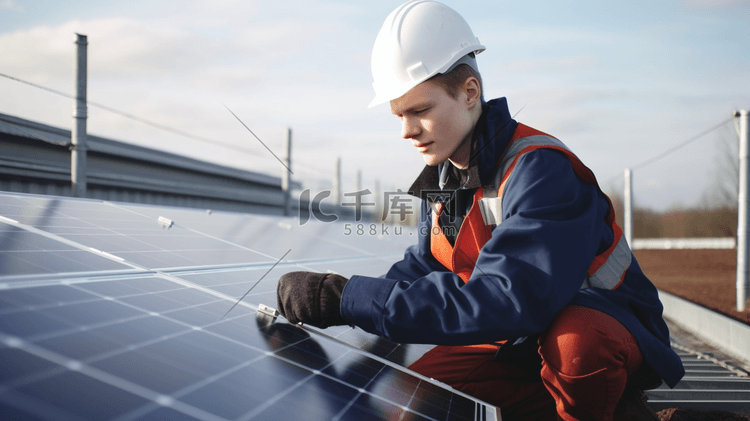太阳能光伏板新能源清洁能源电力