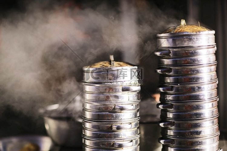 烹饪中国街头食品快餐