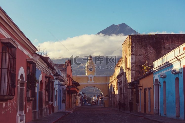 安提瓜。中美洲危地马拉安提瓜古
