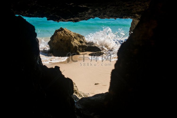 美丽的夏日海滩景色照片美丽的夏