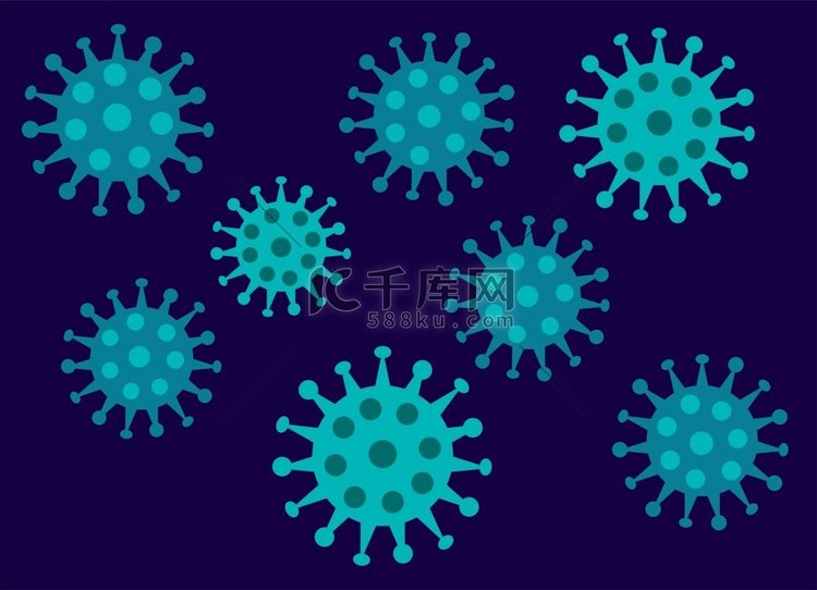 冠状病毒细菌细胞图解-背景