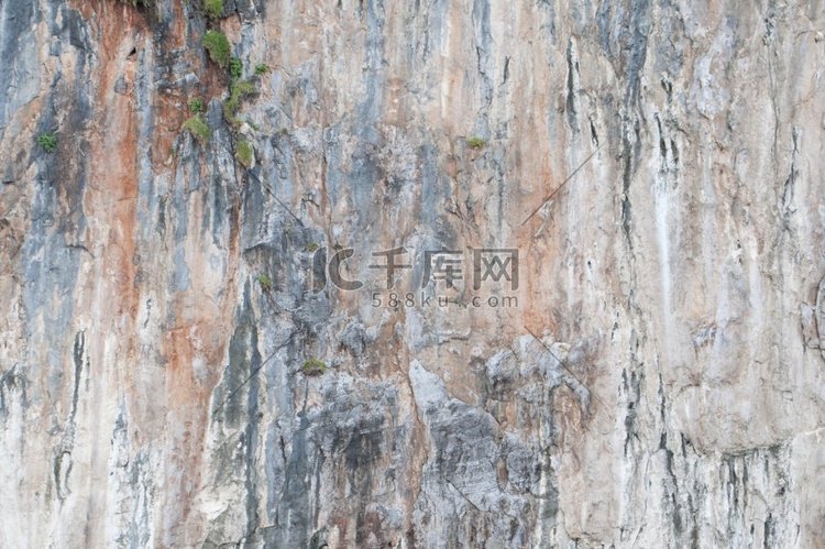 石灰岩，泰国的表面背景。石灰岩