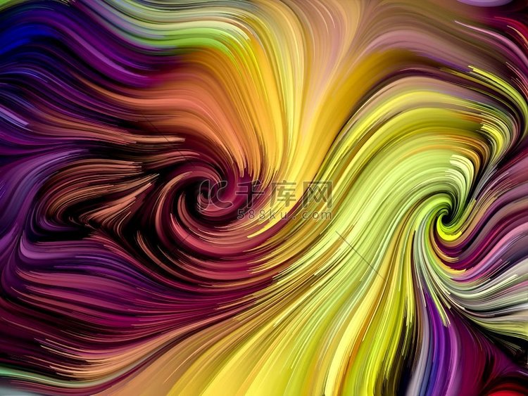 抽象色彩漩涡壁纸的主题抽象艺术