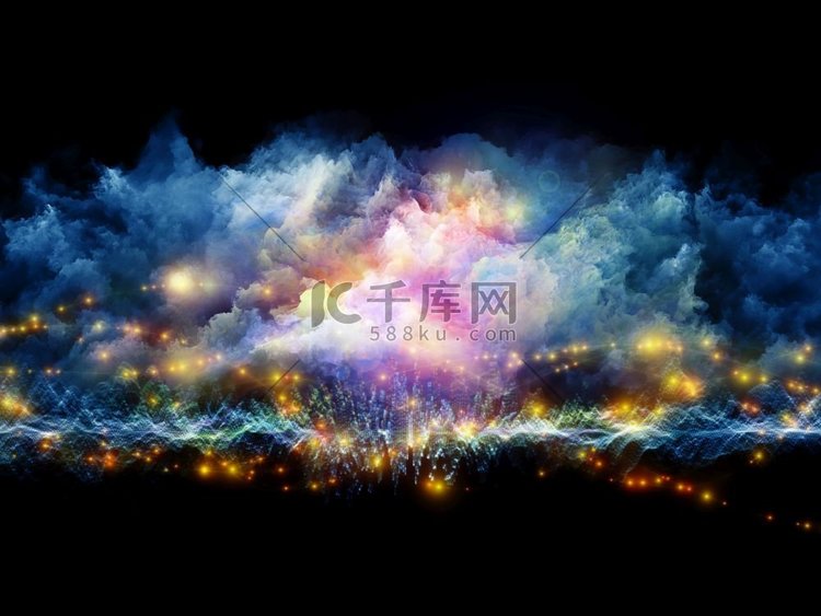  云，幻想，效果，背景