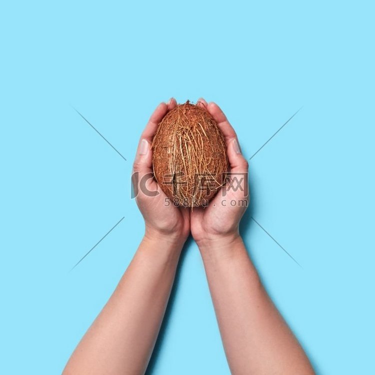  椰子，健康，自然，手