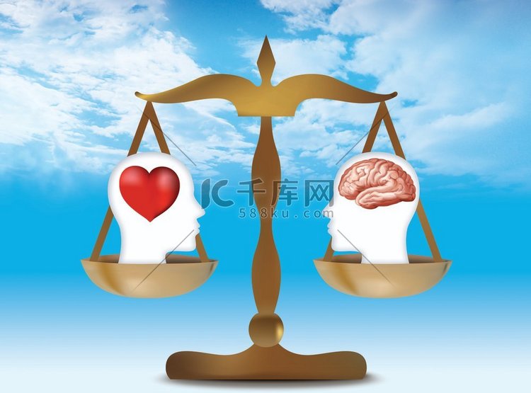 3d心脏和大脑概念与人的头部轮