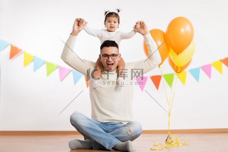 女儿、生日、派对、孩子