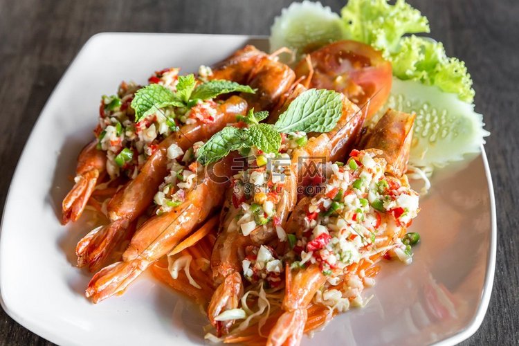老虎虾麻辣沙拉，泰国seafo