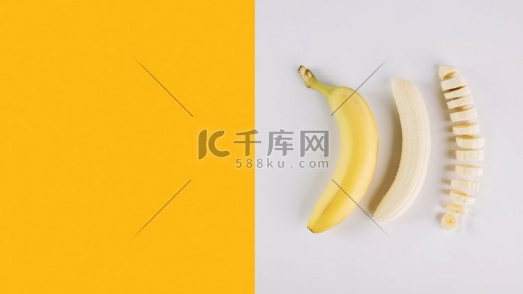 香蕉的各种条件。分辨率和高质量