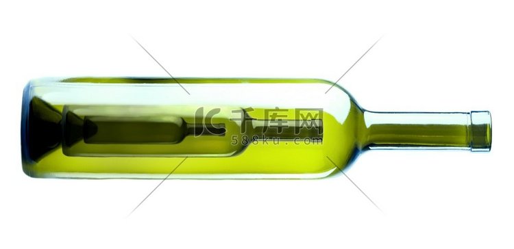 瓶葡萄酒在白色背景的瓶子里面