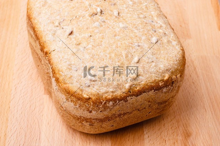 食物特写镜头新鲜烘烤面包面包在