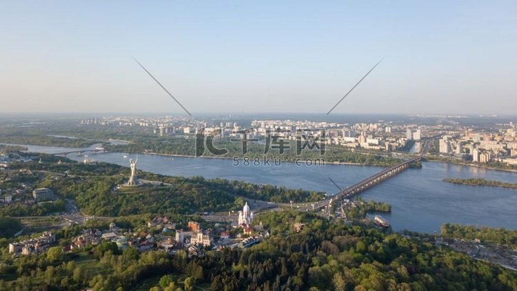  城市，视图，乌克兰，无人机