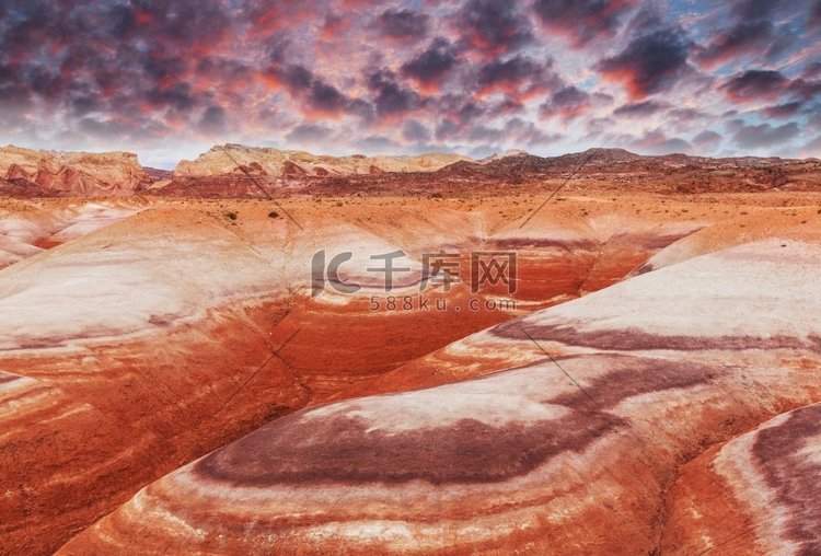 美国犹他州的砂岩地层。美丽的不