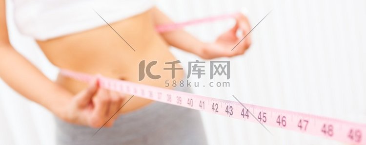 全景网横幅一个年轻妇女女孩女性