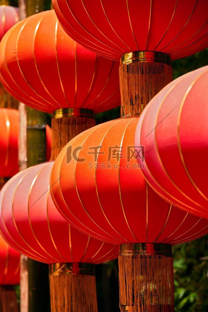 中国传统灯笼在成都，中国。中国