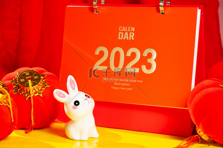 新年兔年白兔红灯笼兔子室内20