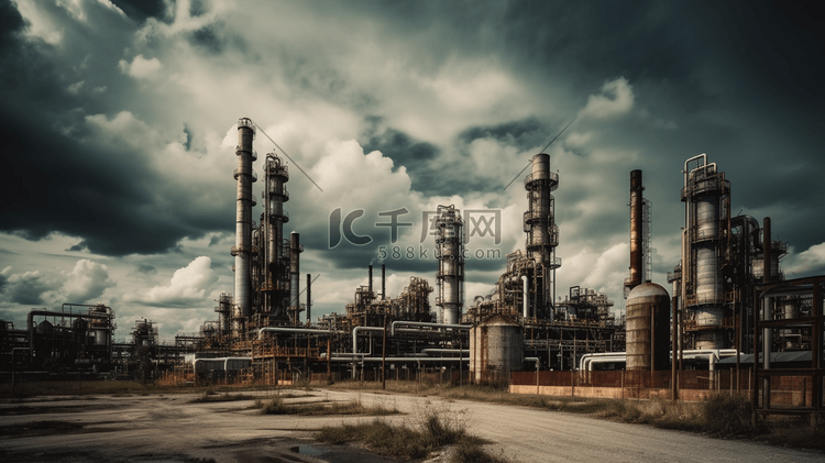 工业炼油厂高清摄影图