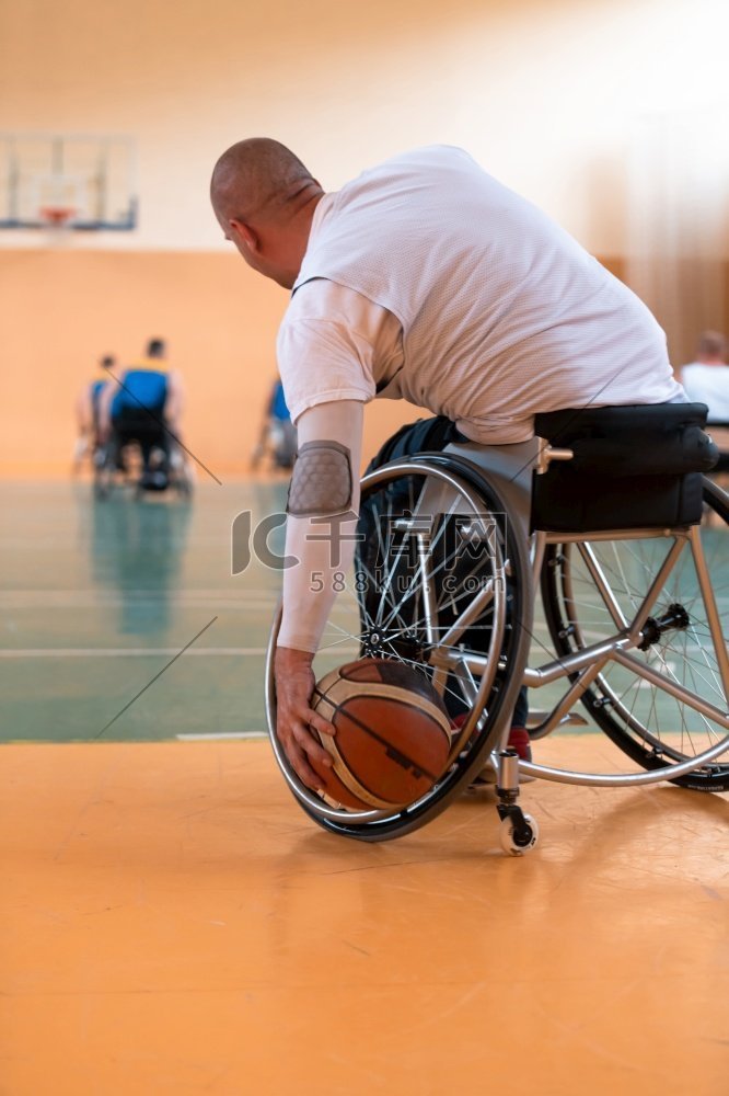 残疾人、体育、球、运动员