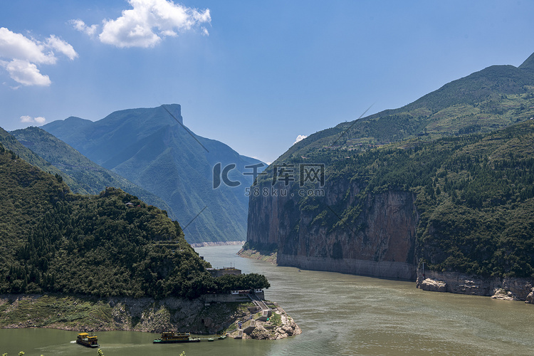 三峡夔门图上午山川户外摄影摄影