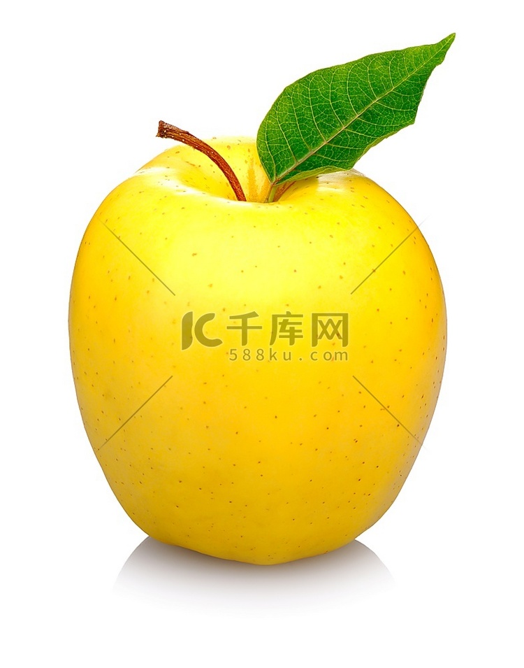 黄色苹果孤立在白色背景