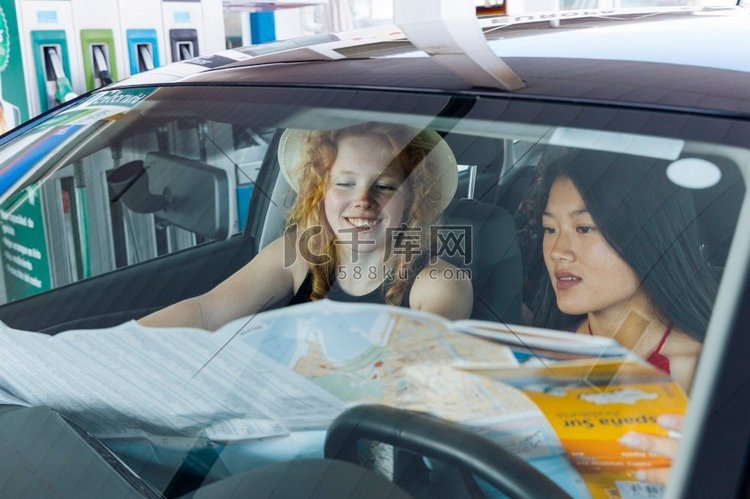 妇女学习路线图坐汽车