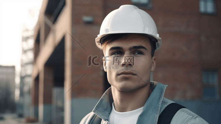 建筑工人人物肖像