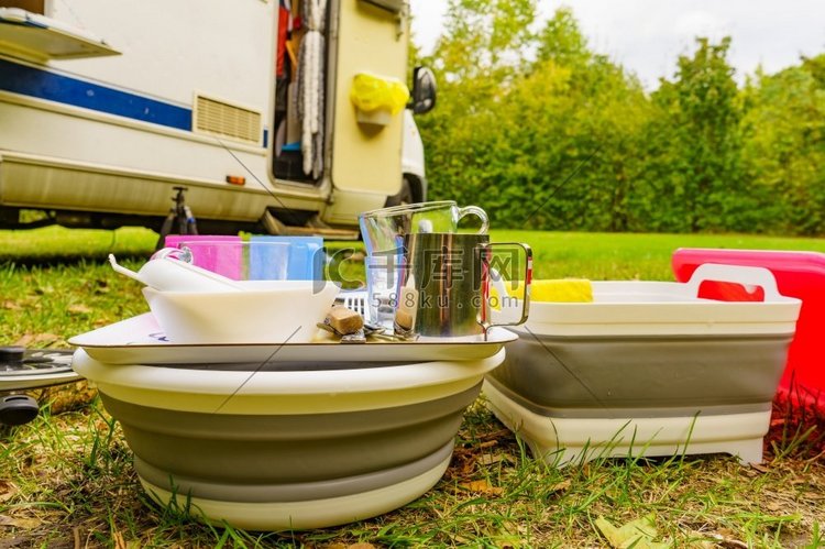  洗碗、烘干、大篷车、露营车