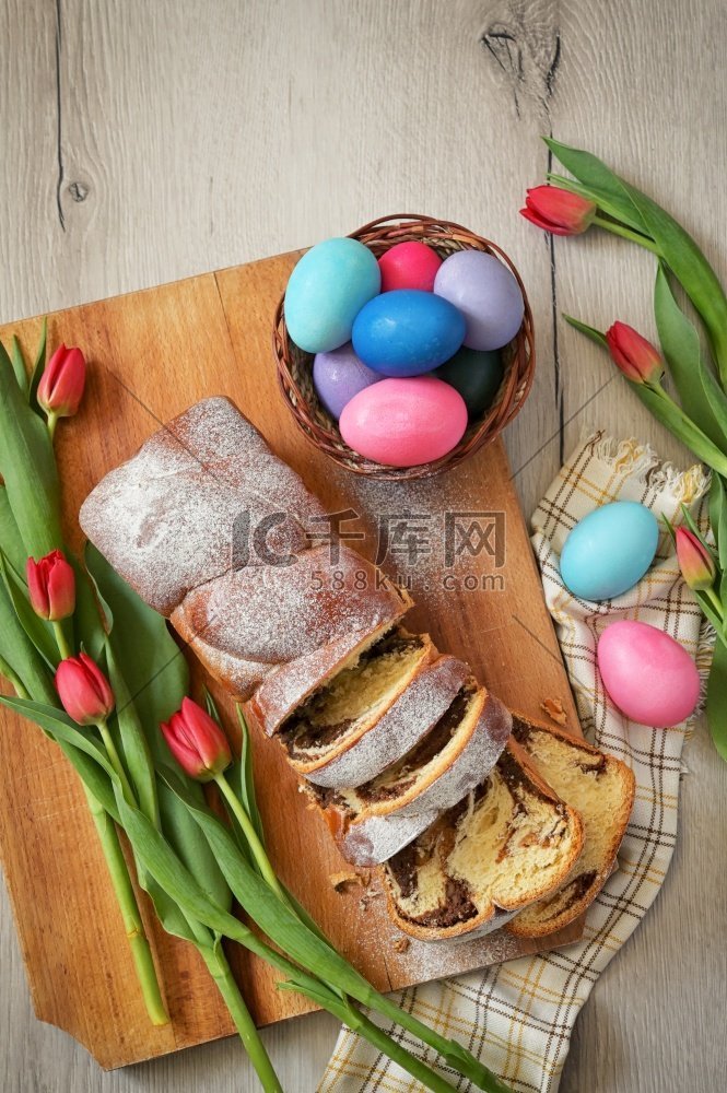 特写罗马尼亚复活节面包？复活节