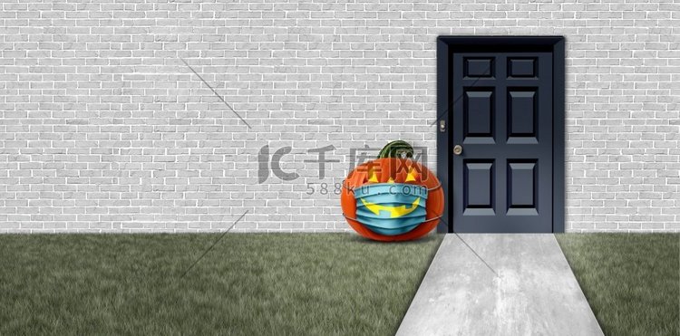 门，秋天，雕刻，南瓜