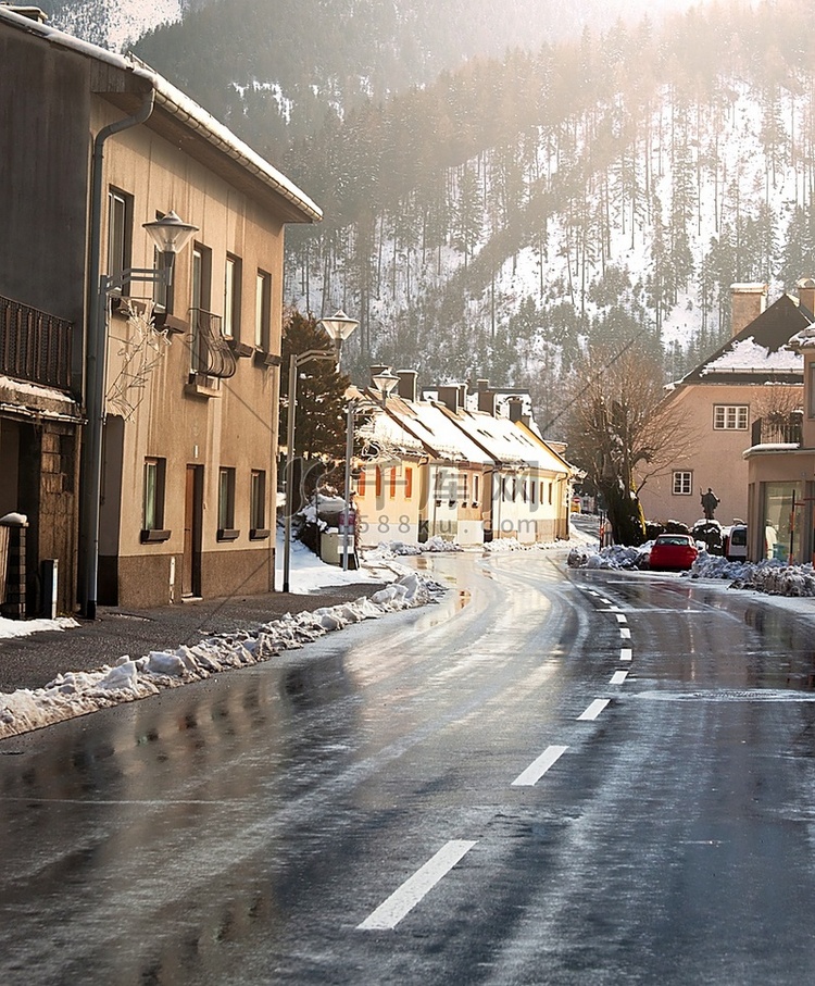 冬城中的街道