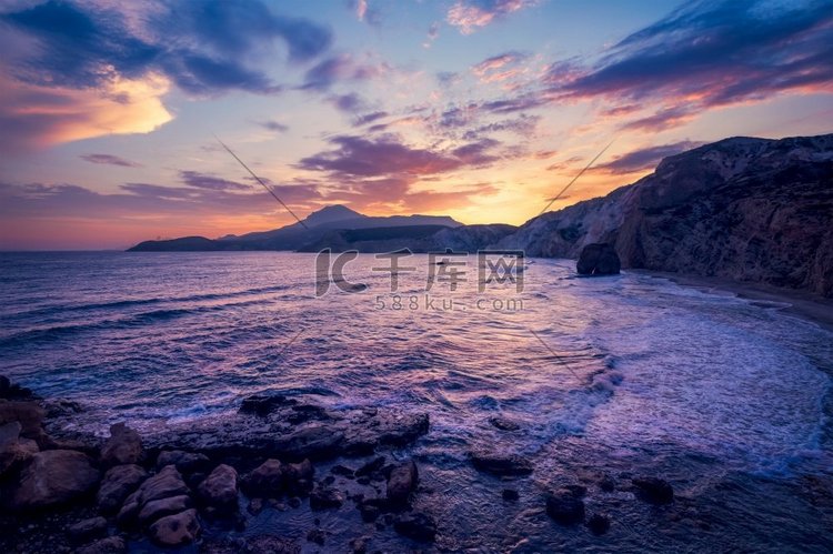 Fyriplaka海滩和爱琴海