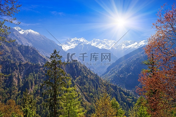 尼泊尔安纳普尔纳地区喜马拉雅山