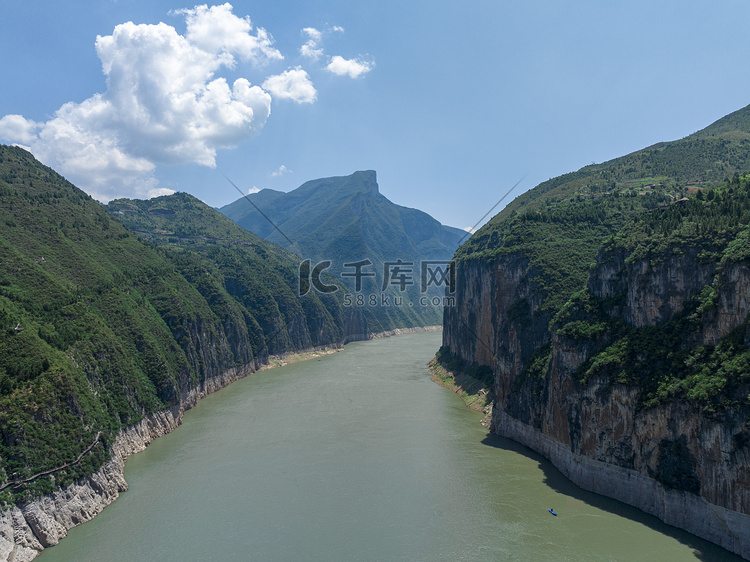 三峡夔门上午山川户外摄影摄影图