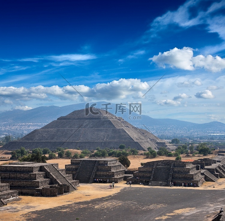 太阳金字塔。特奥蒂瓦坎。墨西哥